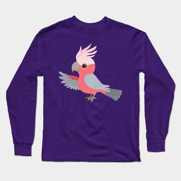 Cute galah cockatoo Long Sleeve T-Shirt by Bwiselizzy
